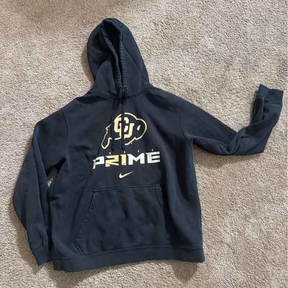 Nike Other - Nike Prime CU Large Black University of Colorado Hooded Sweatshirt Deion Sanders